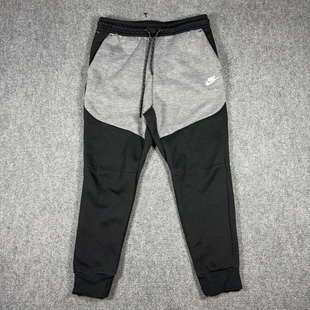 Nike Tech Fleece Joggers Youth XL Black Grey Colorblock CU4496-013